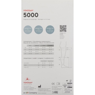 VENOSAN 5001 A-D KKL1 L длинный черный 1 пара