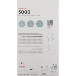 VENOSAN 5001 A-GH KKL1 L длинный открытый черный 1 пара