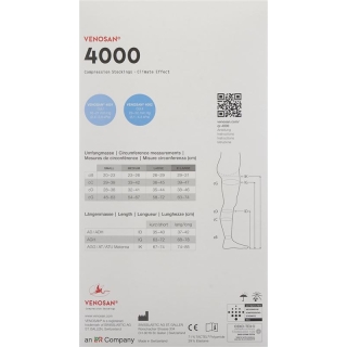 VENOSAN 4002 A-DH KKL2 M длинный открытый черный 1 пара