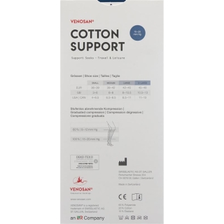 Venosan Cotton A-d Support Socks S Silver 1 Paar