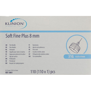 Klinion Soft Fine Pl Pen-Nadel 8mm 31g 110 Stück