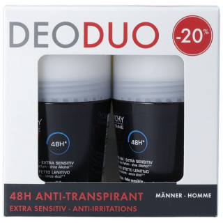 Роликовый антиперспирант Vichy DeoDuo Homme 48H Extra Sensitive, 2x50 м