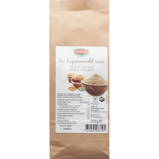 Morga Lupinenmehl Suess Bio Glutenfrei 250g