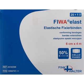 Smedico Fixierbinden Cellophan 6cmx4m Weiss 20 Stück