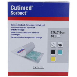 Cutimed Sorbact Gel Komp 7.5x7.5cm St Neu 10 Stück