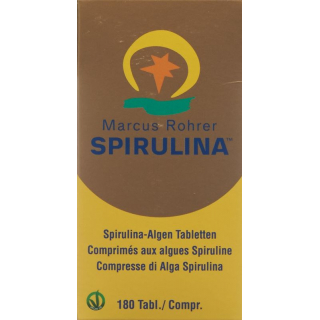 Таблетки Marcus Rohrer Spirulina в стеклянной бутылке 180 штук.