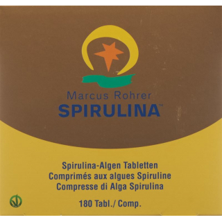 Marcus Rohrer Spirulina, коробка для заправки таблеток, 180 шт.