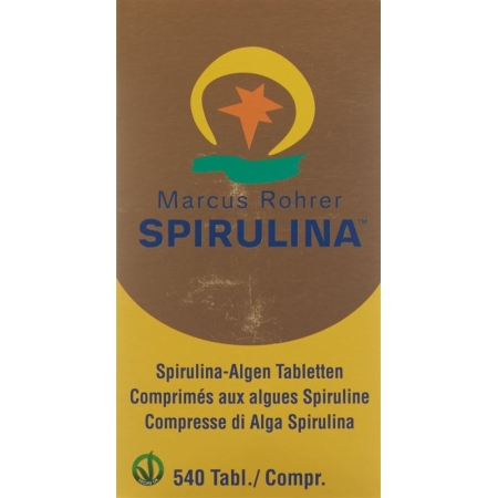 Spirulina Marcus Rohrer Tabletten Glasflasche 540 Stück