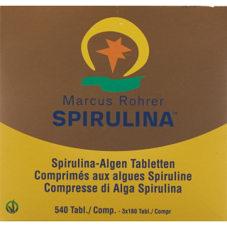 Marcus Rohrer Spirulina, коробка для заправки таблеток, 540 шт.