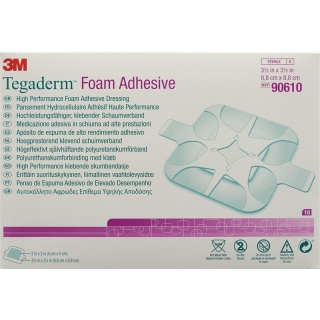 Пена 3M Tegaderm Foam, компр 5x5см, клейкая, 10 шт.