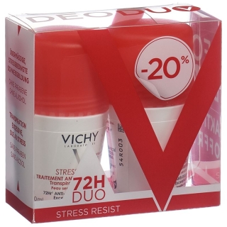 Vichy DeoDuo Stress Resist Anti-Transpirant 72H Roll-On 2x 50ml