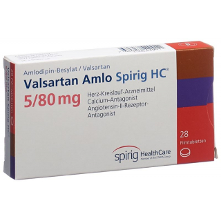 Valsartan Amlo Spirig HC Filmtabletten 5/80mg 28 Stück