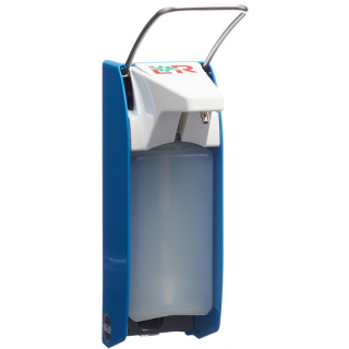 L&r Handdisinfect Dispenser 500ml Blue short lever