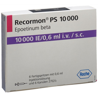 Recormon Ps 10000 Ie/0.6ml Nadelsch Fertigspritze 6 Stück