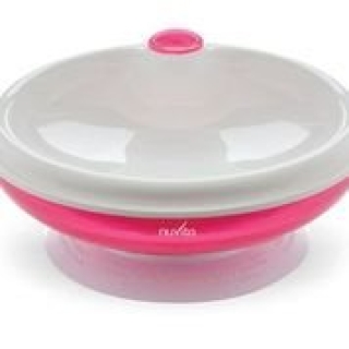 Nuvita warming plate with suction cup pink