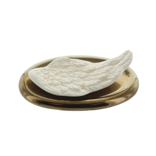 Herboristeria Fragrance Stone Angel Wings Plate Gold