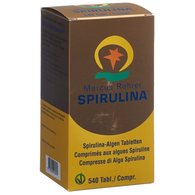 Spirulina Marcus Rohrer Tabletten Glasflasche 540 Stück