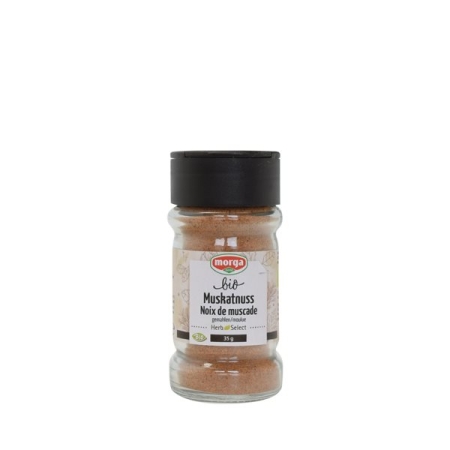 Morga Gewürz Muskatnuss Gemahlen Bio Glas 35g