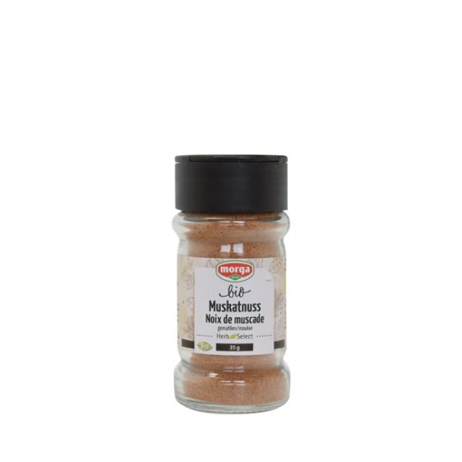 Morga Gewürz Muskatnuss Gemahlen Bio Glas 35g