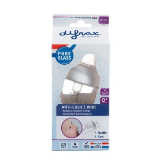 Difrax S-bottle glass 200ml Wide