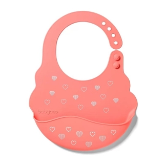 Babyono silicone bib Hearts 6m+ Reg Misc