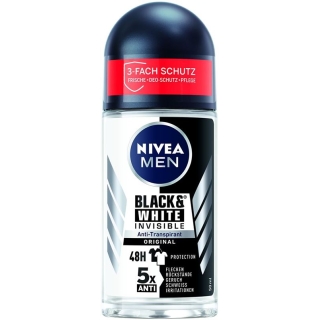 Nivea Male Deo Inv Bla&whi Or (neu) Roll-On 50ml