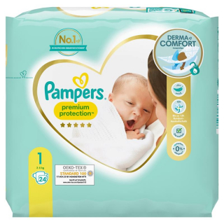 PAMPERS Prem Prot Gr1 2–5 кг, сумка для переноски